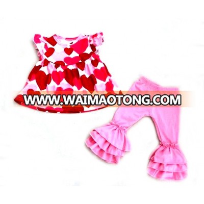 boutique Valentine's Day baby girl clothing set