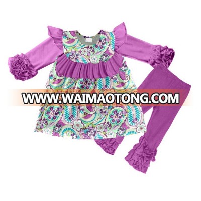 baby wear clothes clothing dress with leggings 2pcs clothing outfits baby girls winter icing boutique outfit set