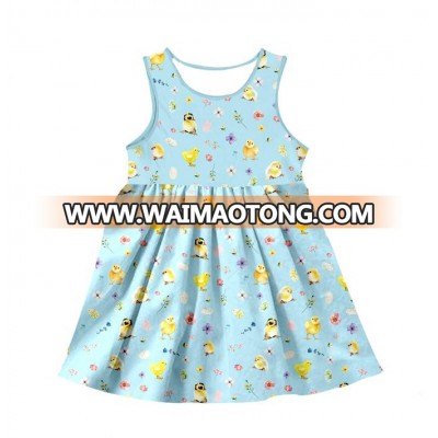 Baby girl summer dress Cute animals print dress